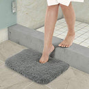 Office Marshal Bathroom Runner Rug Bath Mat 59"x20" Non-Slip Soft Long Shower Rug Plush Microfiber Water Absorbent Carpet Thick Shaggy Luxury Floor Mats, Machine Washable, White