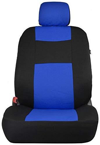 BDK OS-309-BG Polypro Black/Car Seat Cover, Easy Wrap Two-Tone Accent for Auto, Split Bench, Tan Beige