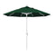 California Umbrella 9' Round Aluminum Market Umbrella, Crank Lift, Collar Tilt, White Pole, Sunbrella Pacific Blue