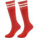 Youth Soccer Socks Fasoar Teens Knee High Football Socks Long Striped Rugby Tube Socks 2/6/10 Pairs