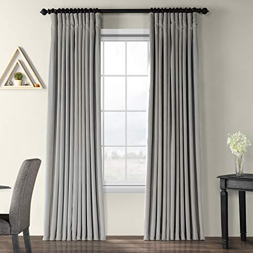 Half Price Drapes VPCH-VET1211-84 Signature Doublewide Blackout Velvet Curtain, Amber Gold, 100 X 84