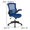 Flash Furniture Mid-Back Black Mesh Swivel Ergonomic Task Office Chair with Flip-Up Arms - BL-X-5M-BK-GG