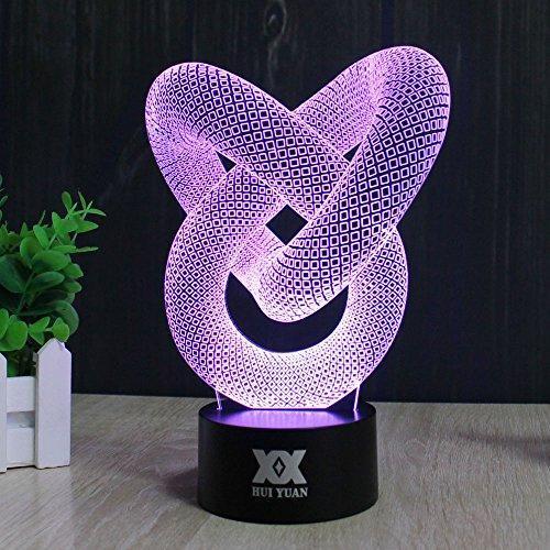 3D Illusion Animal Giraffe Remote Control LED Desk Table Night Light Lamp 7 Color Touch Lamp Kiddie Kids Children Family Holiday Gift Home Office Childrenroom Theme Decoration by HUI YUAN