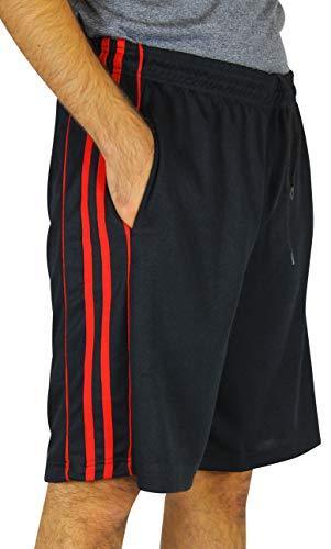 Real Essentials Men's Active Athletic Performance Shorts with Pockets - 5 Pack