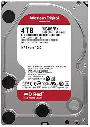 WD Red 2TB NAS Hard Drive - 5400 RPM Class, SATA 6 Gb/s, 64 MB Cache, 3.5" - WD20EFRX