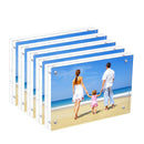 Acrylic Picture Frame 5x7", Double Sided Magnetic Photo Frames 20% Thicker Blcoks, Frameless Desktop Display Retail Gift Box Package (0.95inch, 5 Pack)