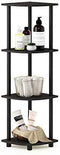 Furinno Turn-N-Tube 5 Tier Corner Display Rack Multipurpose Shelving Unit, Columbia Walnut/Black