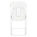 Flash Furniture 10 Pk. HERCULES Series 650 lb. Capacity Premium White Plastic Folding Chair