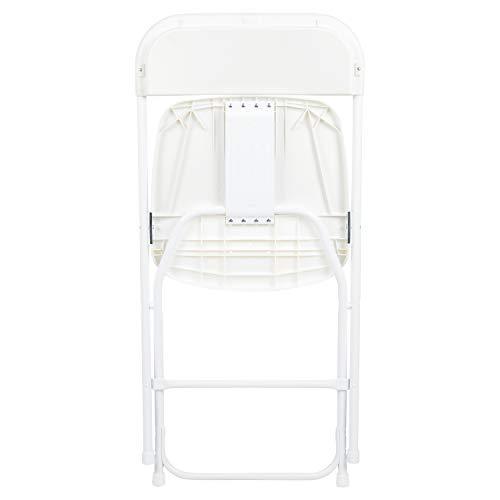 Flash Furniture 10 Pk. HERCULES Series 650 lb. Capacity Premium White Plastic Folding Chair