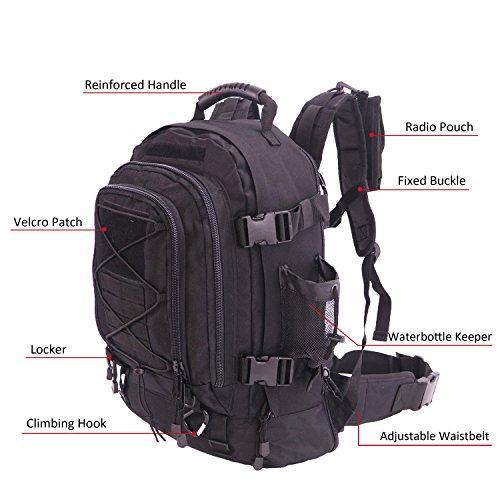 Outdoor 3 Day Expandable 40-64L Backpack Military Tactical Hiking Bug Out Bag