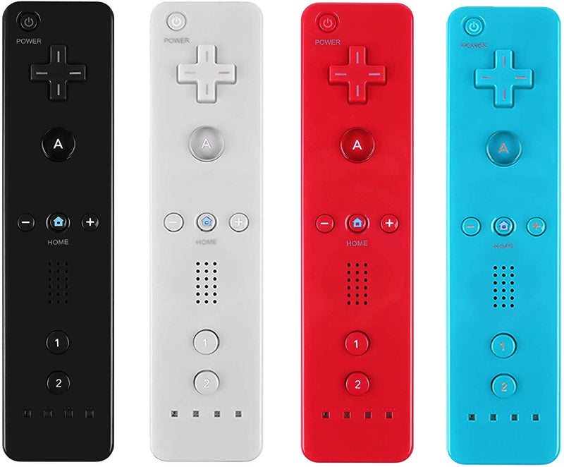 Yosikr Wireless Remote Controller for Wii Wii U - 4 Packs Pink+Red+Deep Blue+Blue