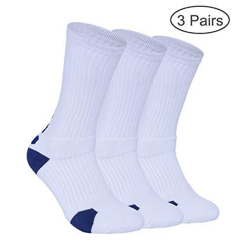 DISILE Elite Basketball Socks, Cushioned Dri-Fit Athletic Crew Socks - Thick Sports Socks For Men & Women