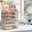 Sorbus Acrylic Cosmetic Makeup and Jewelry Storage Case Display-Spacious Design-for Bathroom, Dresser, Vanity and Countertop (4 Large, 2 Small Drawers, Clear)