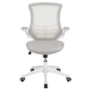 Flash Furniture Mid-Back Black Mesh Swivel Ergonomic Task Office Chair with Flip-Up Arms - BL-X-5M-BK-GG