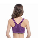 Women's Zip Front Sports Bra Wireless Post-Surgery Bra Active Yoga Sports Bras