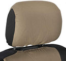 BDK OS-309-BG Polypro Black/Car Seat Cover, Easy Wrap Two-Tone Accent for Auto, Split Bench, Tan Beige