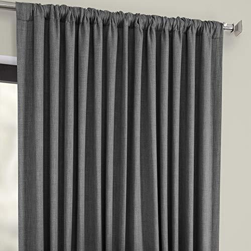 HPD Half Price Drapes BOCH-LN1857-84-DW Faux Linen Extra Wide Blackout Room Darkening Curtain, 100 X 84, Oatmeal