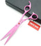 Elfirly 7.0in Professional Pet Grooming Scissors Set,Straight & Thinning & Curved Scissors 4pcs Set for Dog Grooming