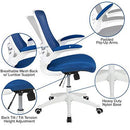 Flash Furniture Mid-Back Black Mesh Swivel Ergonomic Task Office Chair with Flip-Up Arms - BL-X-5M-BK-GG