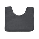 Clara Clark 2-Pack Bath Mat Set – Large and Small Bathroom Rug Set, Absorbent Memory Foam Bath Rugs, Non-Slip, Thick, Cozy Velvet Microfiber Bathrug, Plush Shower, Toilet Floor Bathmats Carpet, Black
