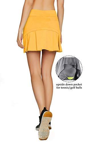 Cityoung Women's Casual Pleated Tennis Golf Skirt with Underneath Shorts Running Skorts