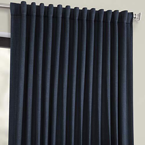 HPD Half Price Drapes BOCH-LN1857-84-DW Faux Linen Extra Wide Blackout Room Darkening Curtain, 100 X 84, Oatmeal