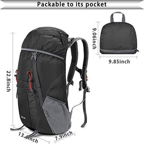 G4Free Lightweight Packable Hiking Backpack 40L Travel Camping Daypack Foldable