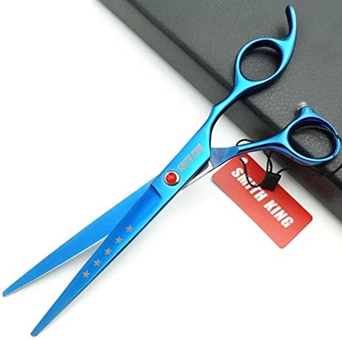 Elfirly 7.0in Professional Pet Grooming Scissors Set,Straight & Thinning & Curved Scissors 4pcs Set for Dog Grooming