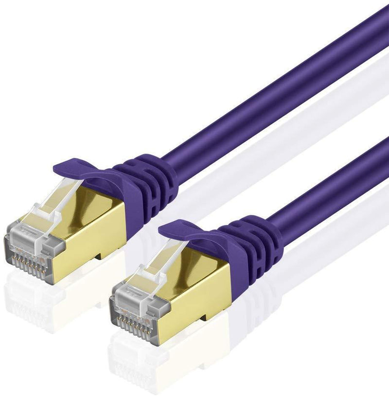 TNP Cat6 Ethernet Patch Cable (10 Feet) - Professional Gold Plated Snagless RJ45 Connector Computer Networking LAN Wire Cord Plug Premium Shielded Twisted Pair (White)