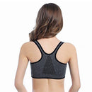 Women's Zip Front Sports Bra Wireless Post-Surgery Bra Active Yoga Sports Bras