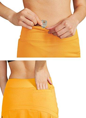 Cityoung Women's Casual Pleated Tennis Golf Skirt with Underneath Shorts Running Skorts