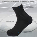 DISILE Elite Basketball Socks, Cushioned Dri-Fit Athletic Crew Socks - Thick Sports Socks For Men & Women