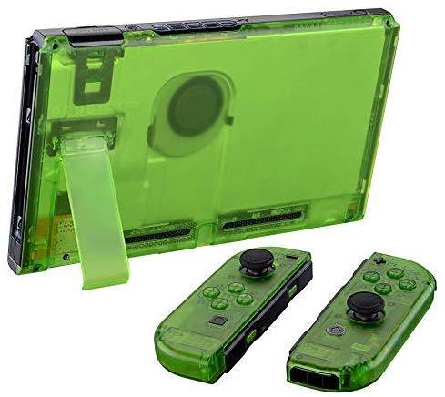 eXtremeRate Soft Touch Grip Back Plate for Nintendo Switch Console, NS Joycon Handheld Controller Housing with Full Set Buttons, DIY Replacement Shell for Nintendo Switch - Classics NES Style