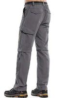 Mens Hiking Pants Adventure Quick Dry Convertible Lightweight Zip Off Fishing Travel Mountain Trousers