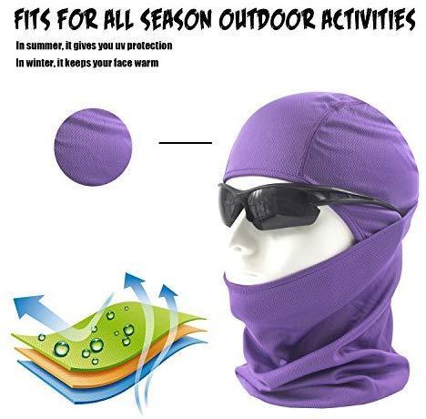 hikevalley Balaclava Face Mask Adjustable Windproof UV Protection Hood