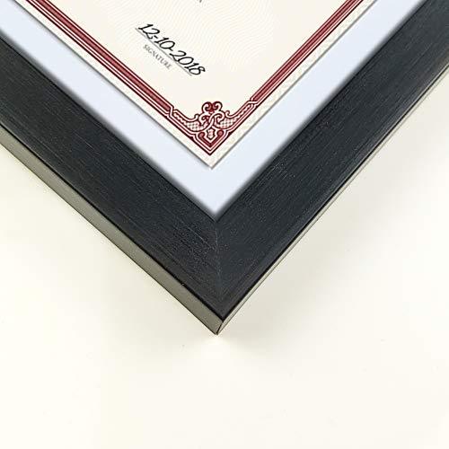 Amazing Roo 8.5 x 11 Document Frames with Mat Made for 11x14 Inch Picture Frame Without Mat Wall and Tabletop Display 2 Pack, Black