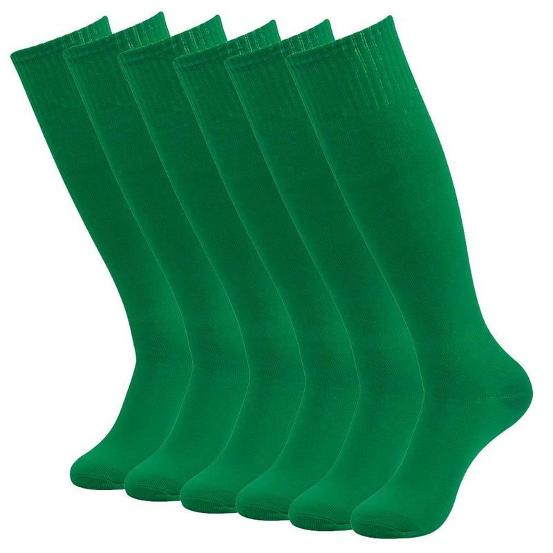 Soccer Socks, RTZAT Unisex Solid Knee High Tube Team Sports Football Socks, 2,6,12 Pairs