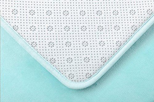 Clara Clark 2-Pack Bath Mat Set – Large and Small Bathroom Rug Set, Absorbent Memory Foam Bath Rugs, Non-Slip, Thick, Cozy Velvet Microfiber Bathrug, Plush Shower, Toilet Floor Bathmats Carpet, Black
