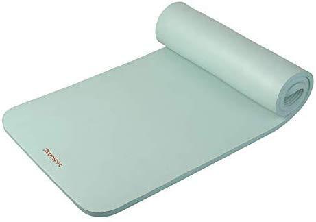 Retrospec Solana Yoga Mat 1" w/ Nylon Strap for Men & Women - Non Slip Exercise Mat for Yoga, Pilates, Stretching, Floor & Fitness Workouts