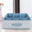 Homyfort Foldable Cloth Storage Box Closet Dresser Drawer Organizer Cube Basket Bins Containers Divider with Drawers for Underwear, Bras, Socks, Ties, Scarves, Set of 6, Grey