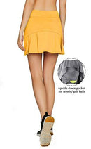 Cityoung Women's Casual Pleated Tennis Golf Skirt with Underneath Shorts Running Skorts