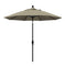 California Umbrella 9' Round Aluminum Market Umbrella, Crank Lift, Collar Tilt, White Pole, Sunbrella Pacific Blue