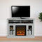 Ameriwood Home Chicago TV Stand with Fireplace, Rustic Gray