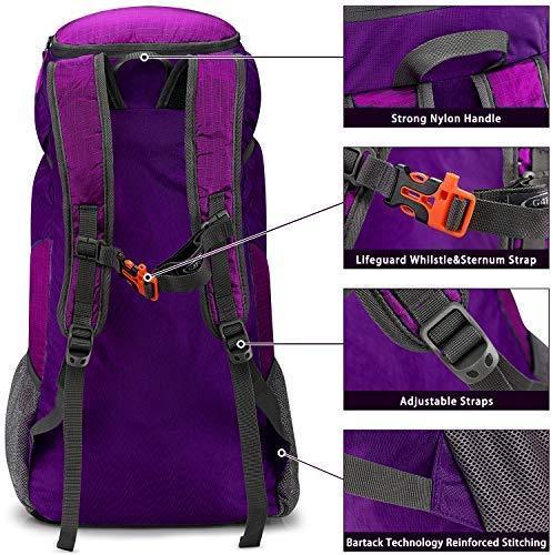 G4Free Lightweight Packable Hiking Backpack 40L Travel Camping Daypack Foldable