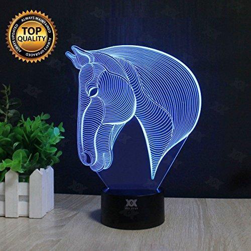 3D Illusion Animal Giraffe Remote Control LED Desk Table Night Light Lamp 7 Color Touch Lamp Kiddie Kids Children Family Holiday Gift Home Office Childrenroom Theme Decoration by HUI YUAN