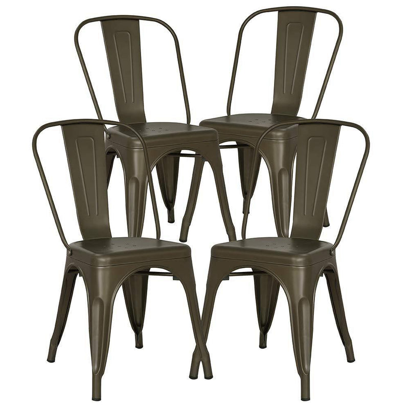 POLY & BARK EM-112-BLK-X4 Trattoria Side Chair in in Black (Set of 4)