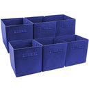 Sorbus Storage Cube Basket Bin, 6 Pack Navy Blue