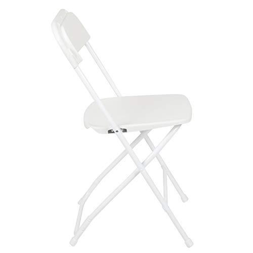 Flash Furniture 10 Pk. HERCULES Series 650 lb. Capacity Premium White Plastic Folding Chair