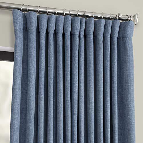 HPD Half Price Drapes BOCH-LN1857-84-DW Faux Linen Extra Wide Blackout Room Darkening Curtain, 100 X 84, Oatmeal