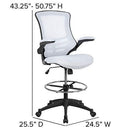 Flash Furniture Mid-Back Black Mesh Swivel Ergonomic Task Office Chair with Flip-Up Arms - BL-X-5M-BK-GG